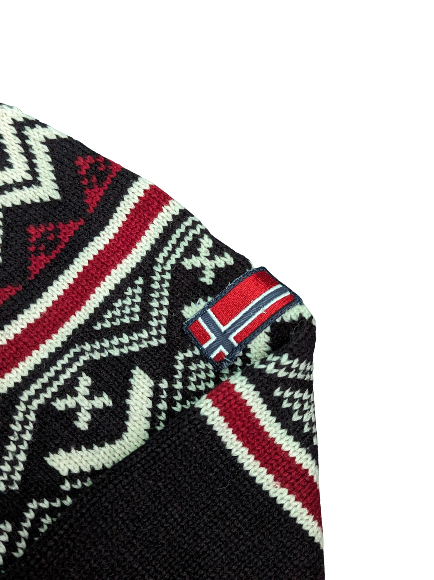 Vintage Nordic Style Sweater XLarge - Norway Flag