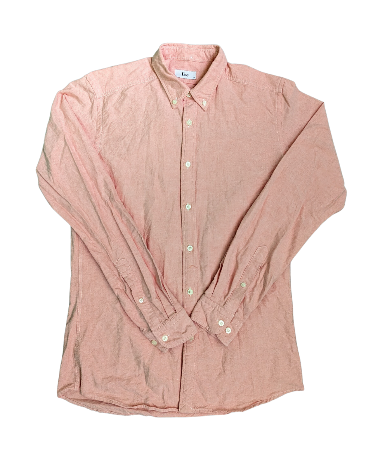 Vintage Pastel Pink Long Sleeve Shirt - Front View