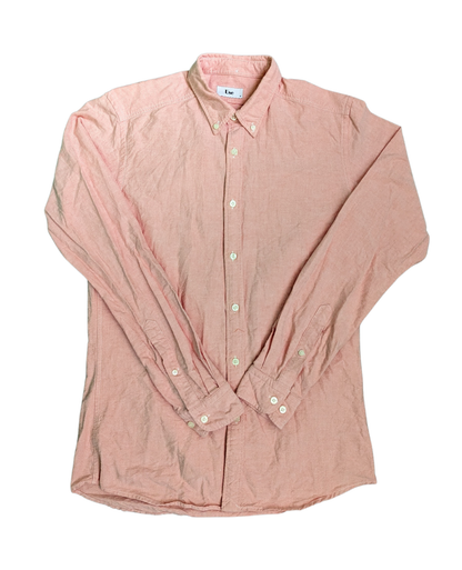 Vintage Pastel Pink Long Sleeve Shirt - Front View