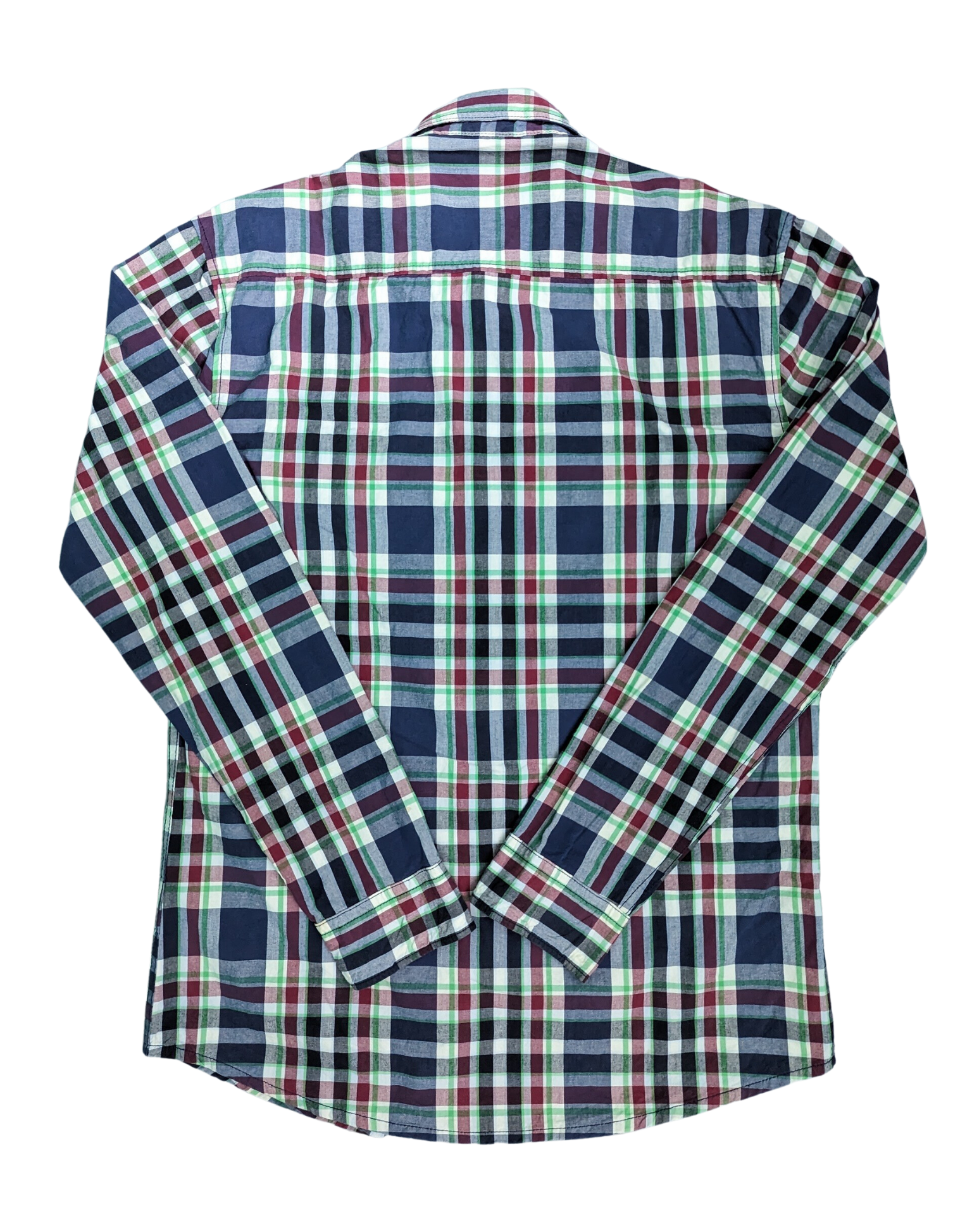 Vinatge Plaid Jack & Jones Long Sleeve Shirt - Back View