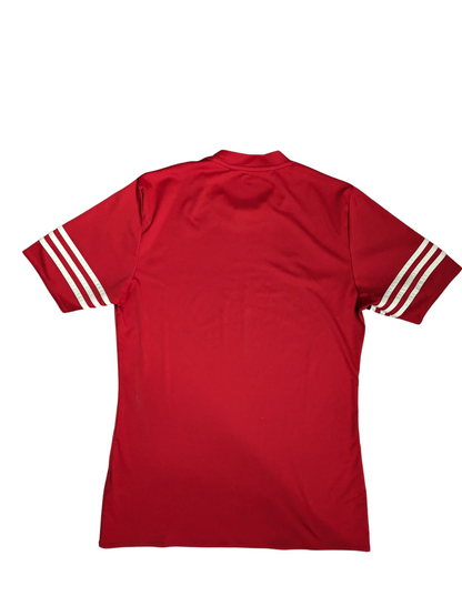 Red Short Sleeve Adidas Sport Jersey - Back View