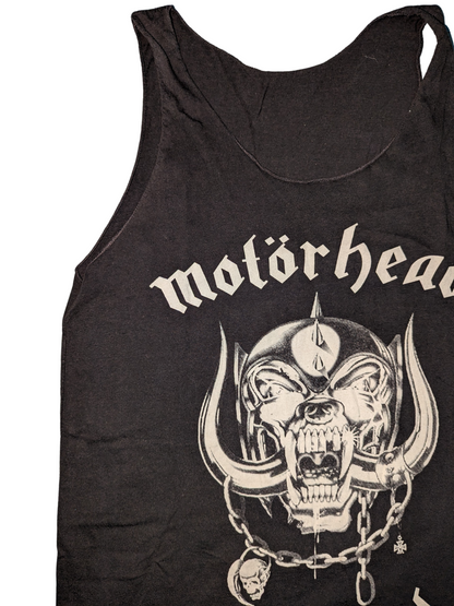 Vintage Motorhead England Inspired Sleeveless Print T-Shirt