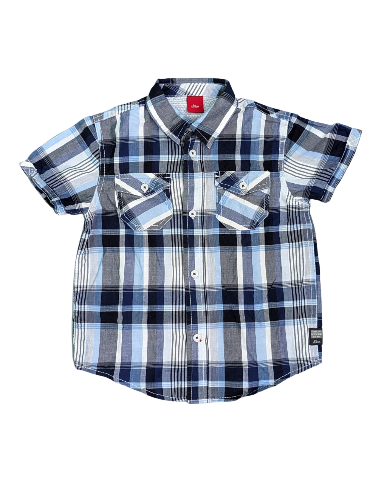 Vintage Short Sleeve S.Oliver Shirt For Kids - Front View