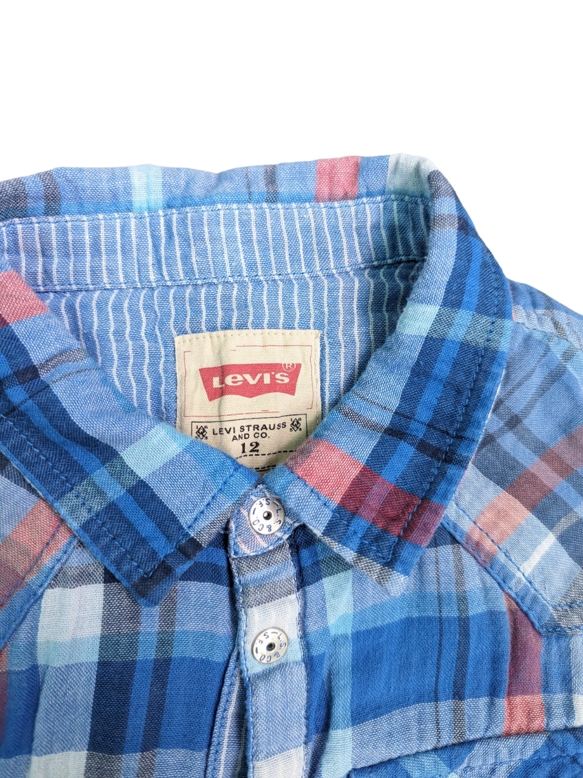 Vintage Short Sleeve Button Up Kids Levi's Shirt - Tag