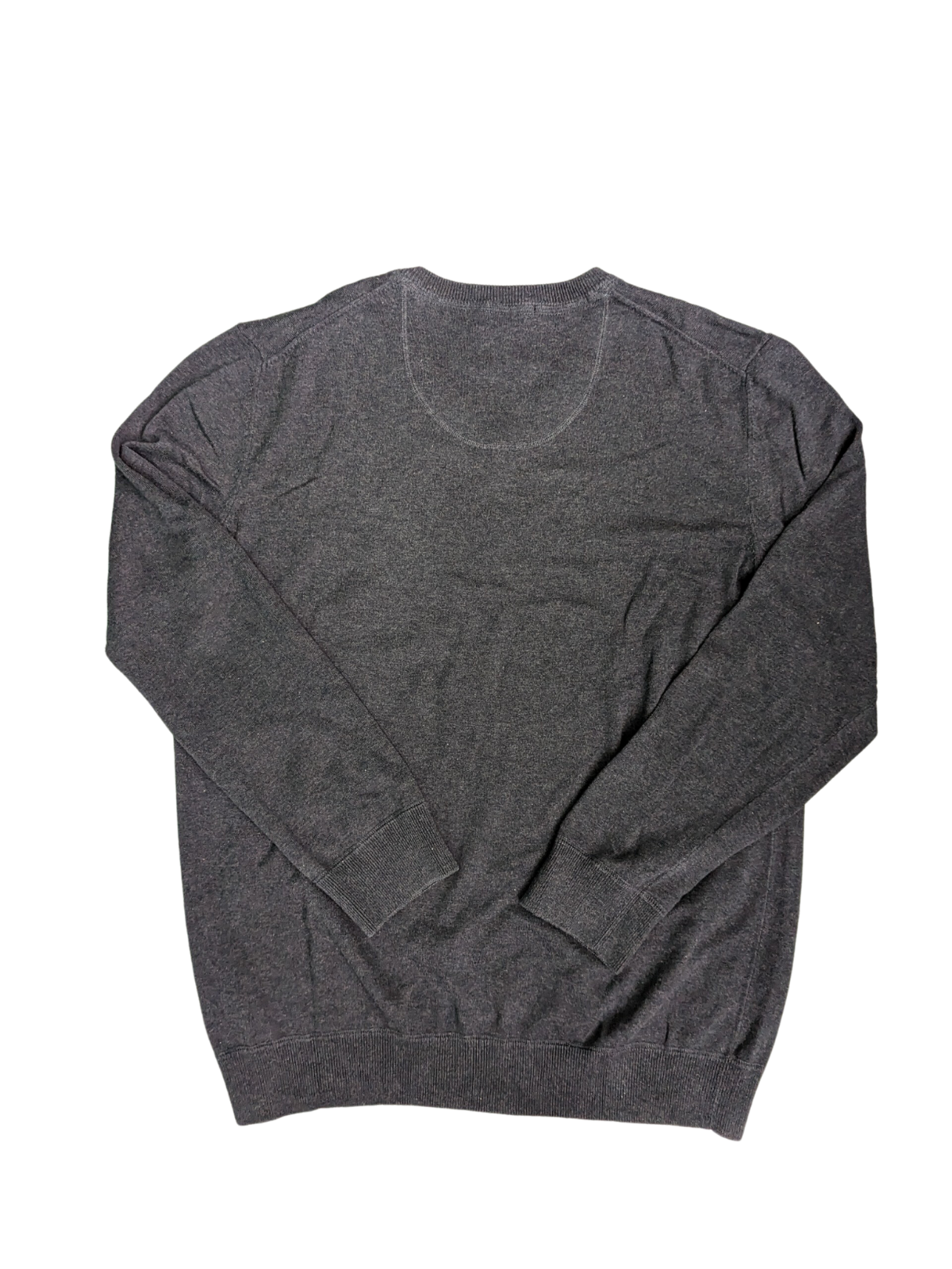 Vintage Carbon Grey S.Oliver V-Neck Sweater - Back View