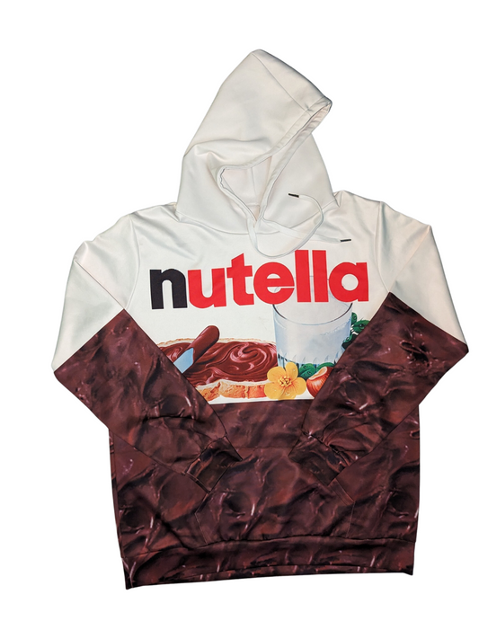 Delicious Nutella Inspired Print Hoodie - Front View