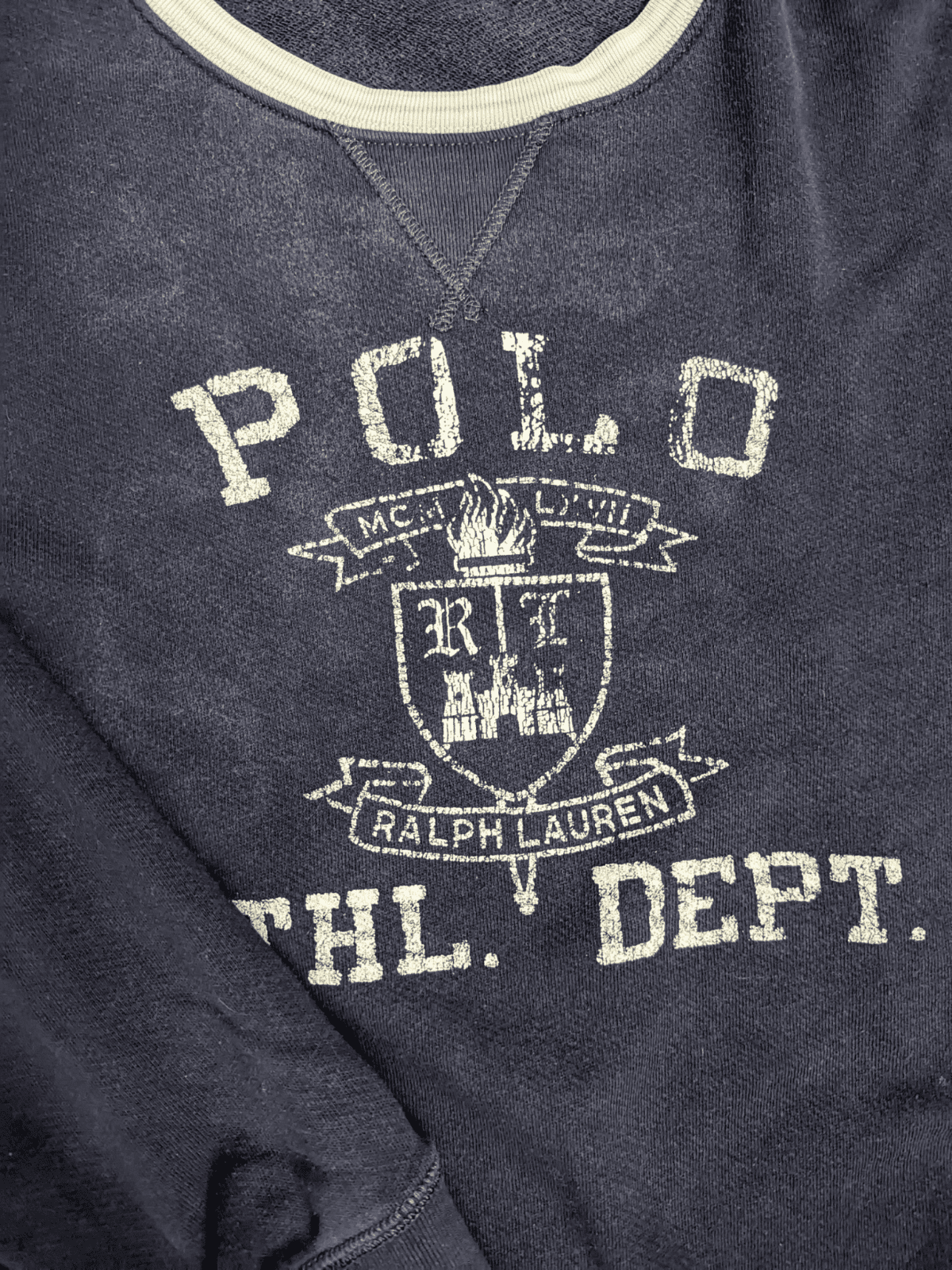 Vintage Navy Blue Ralph Lauren Sweatshirt - Body View