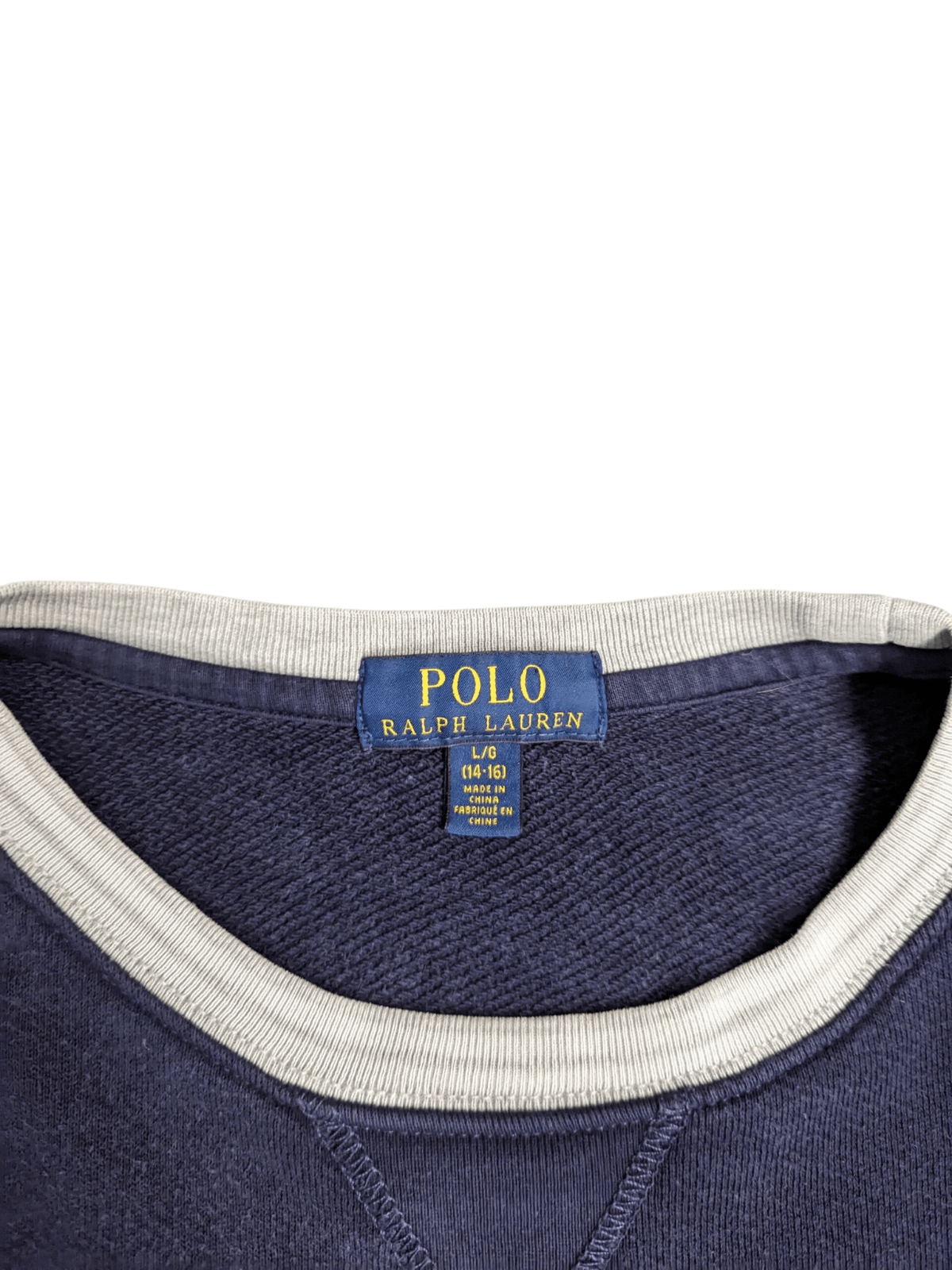 Vintage Navy Blue Ralph Lauren Sweatshirt - Tag View