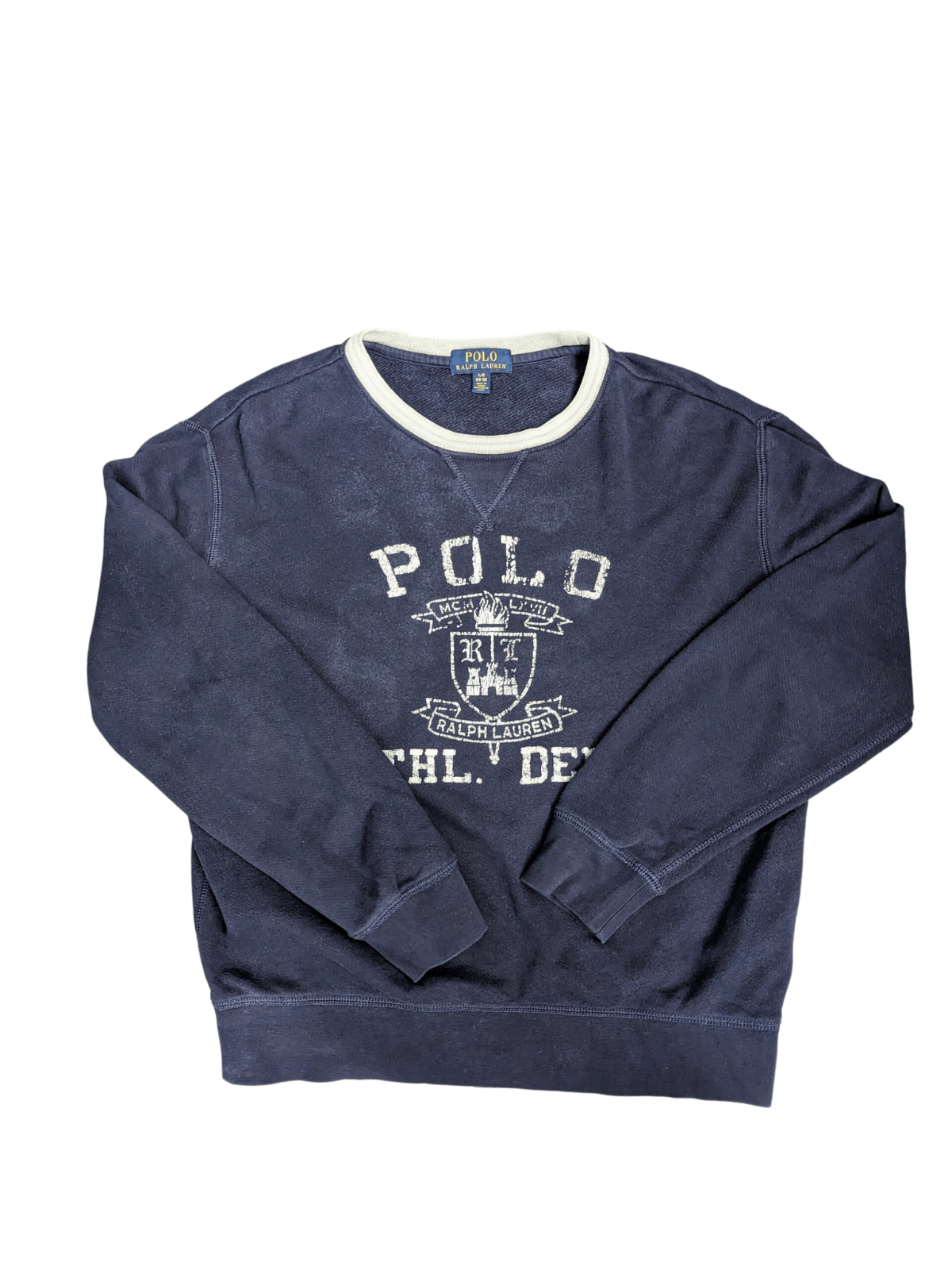 Vintage Navy Blue Ralph Lauren Sweatshirt - Front View