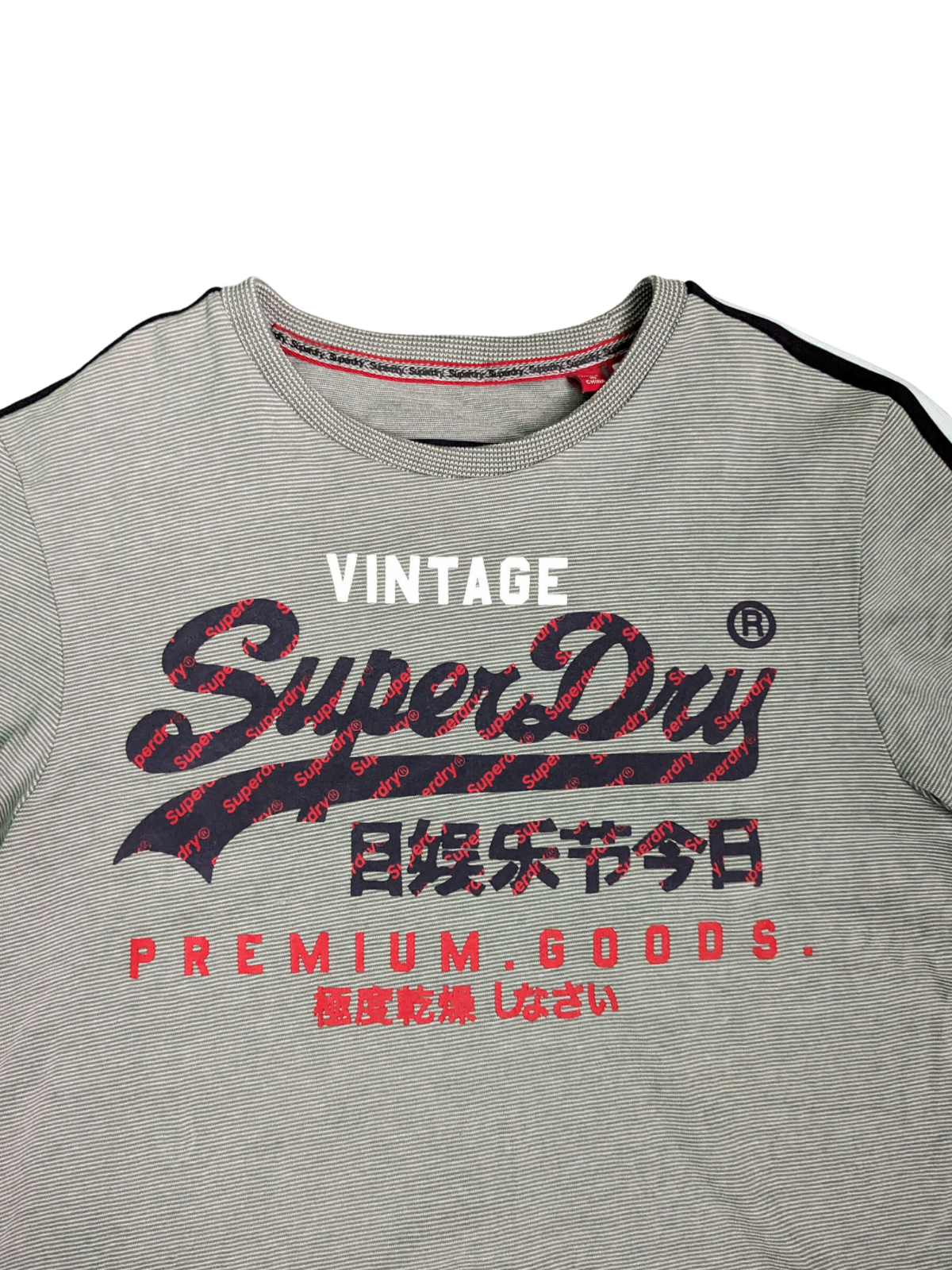 Vintage Premium Goods Stripe Superdry T-Shirt - Body View