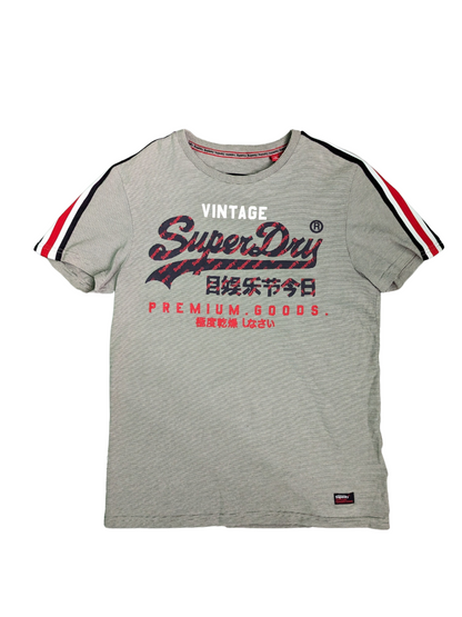 Vintage Premium Goods Stripe Superdry T-Shirt - Front View