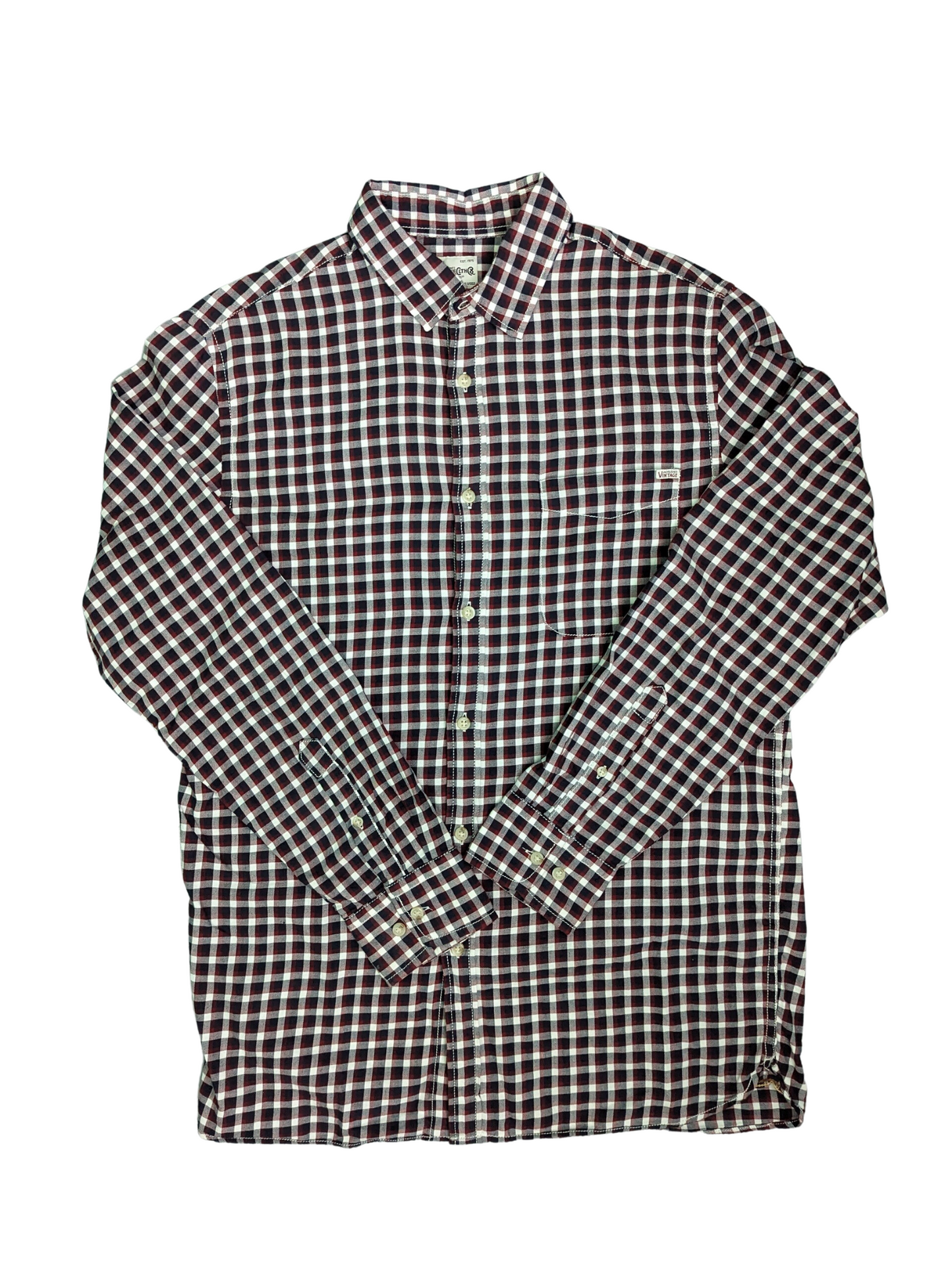 Vintage Plaid Jack & Jones Long Sleeve Shirt - Front View