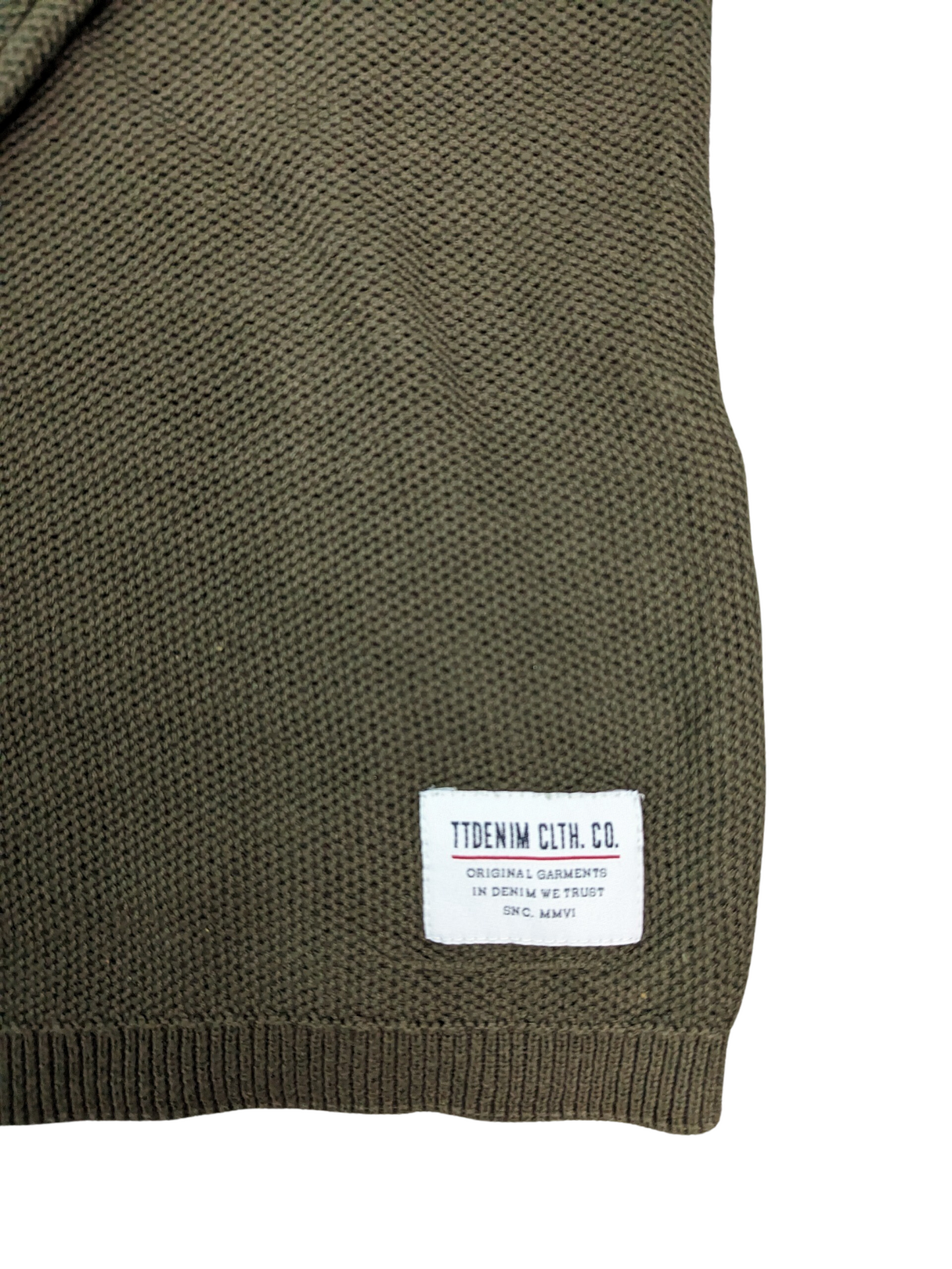 Vintage Olive Haze Color Tom Tailor Sweater - Label