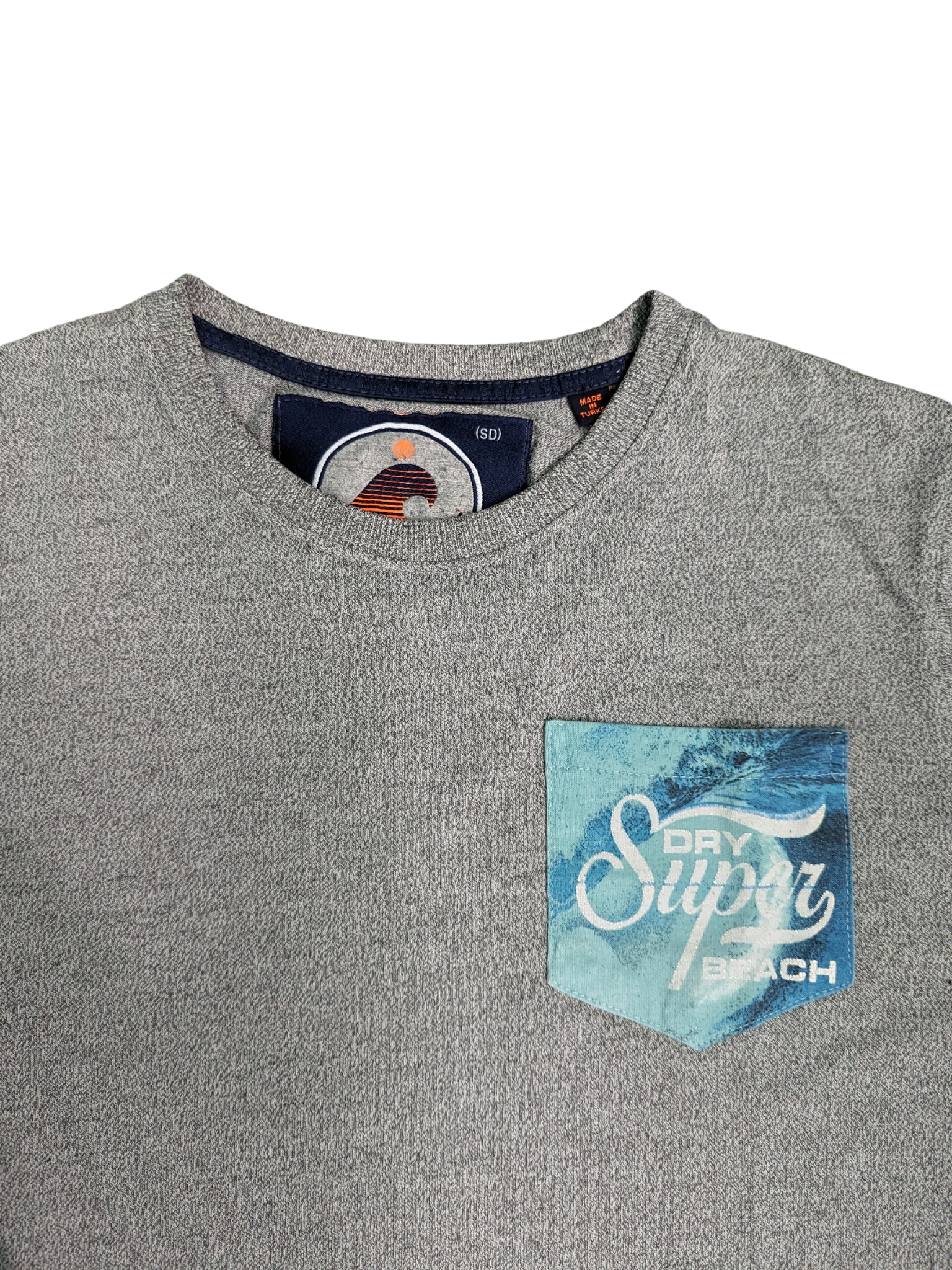 Vintage Grey Superdry T-Shirt - Pocket