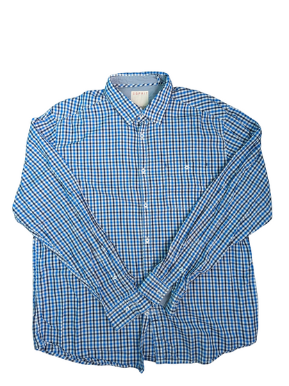 Vintage Blue Esprit Long Sleeve Shirt - Front View