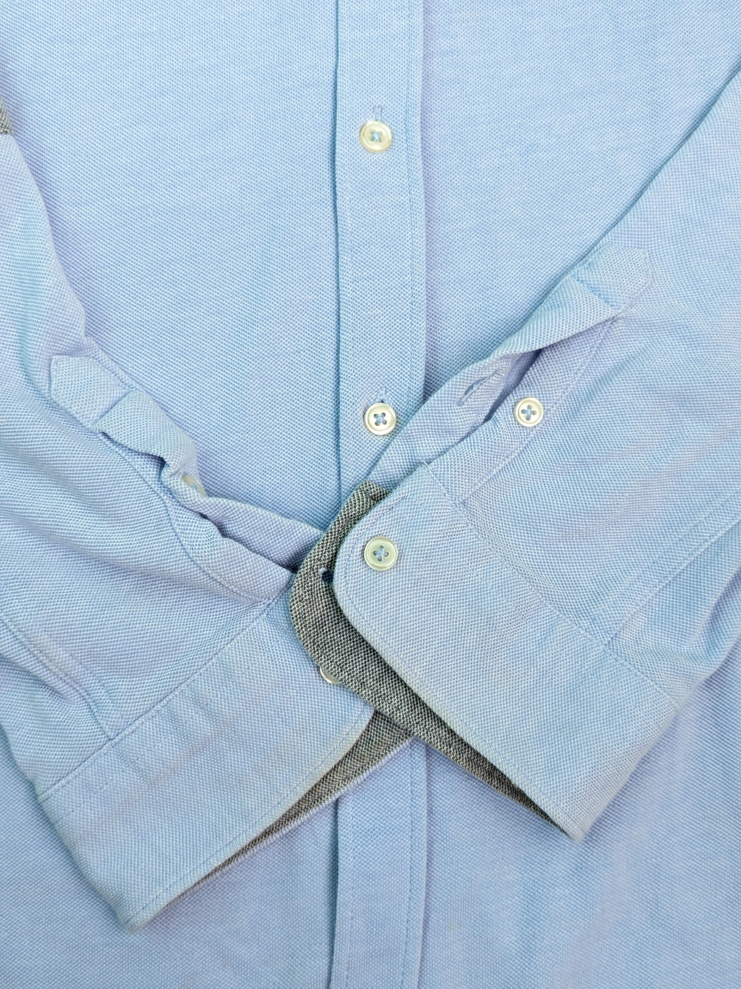 Vintage Pastel Blue Zara Long Sleeve Shirt - Sleeves