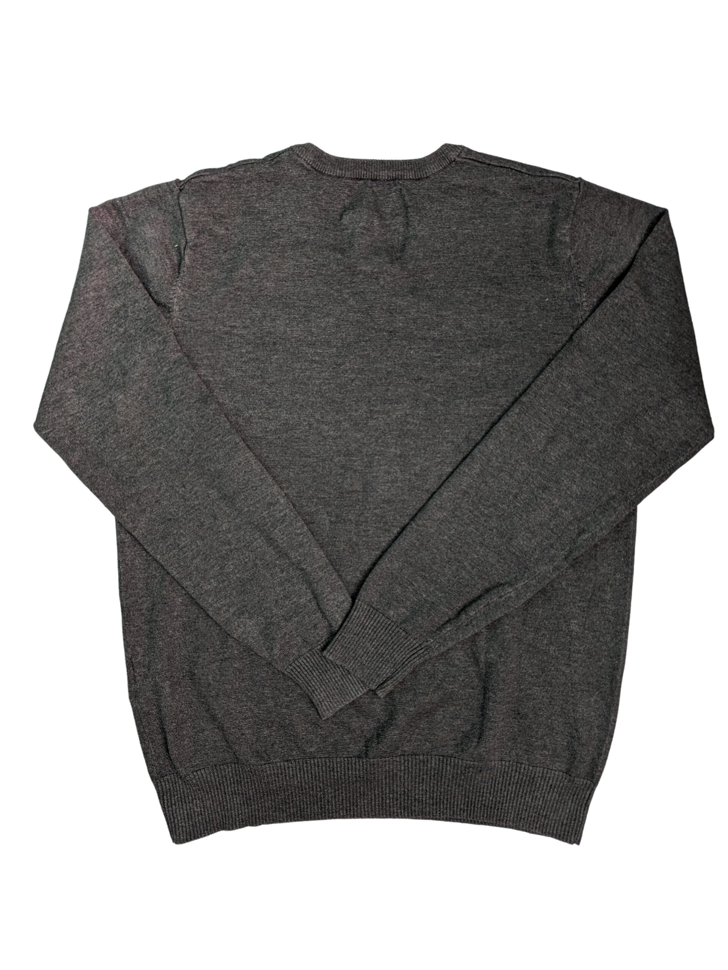 Vintage Grey Jack & Jones V-Neck Sweater - Back View