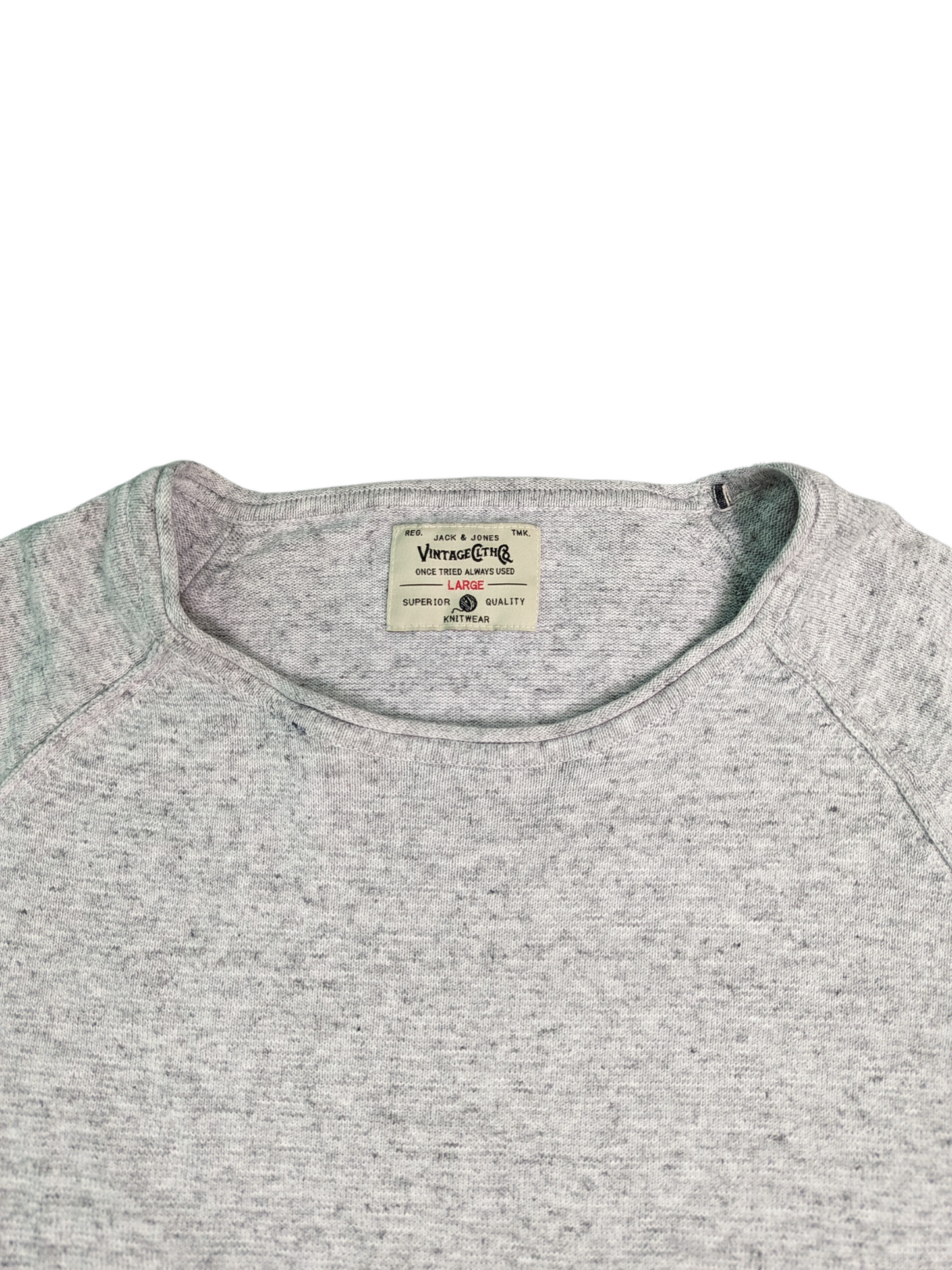 Vintage Light Grey Jack & Jones Sweater - Crewneck