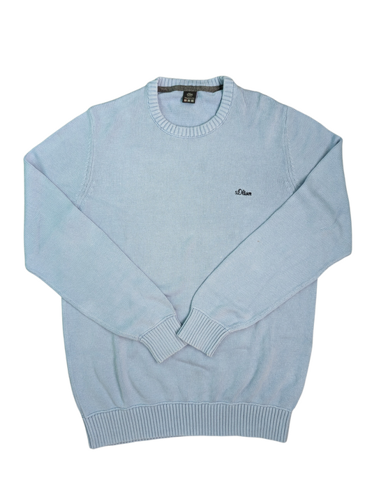 Vintage Pastel Blue S.Oliver Crewneck Sweater - Front View