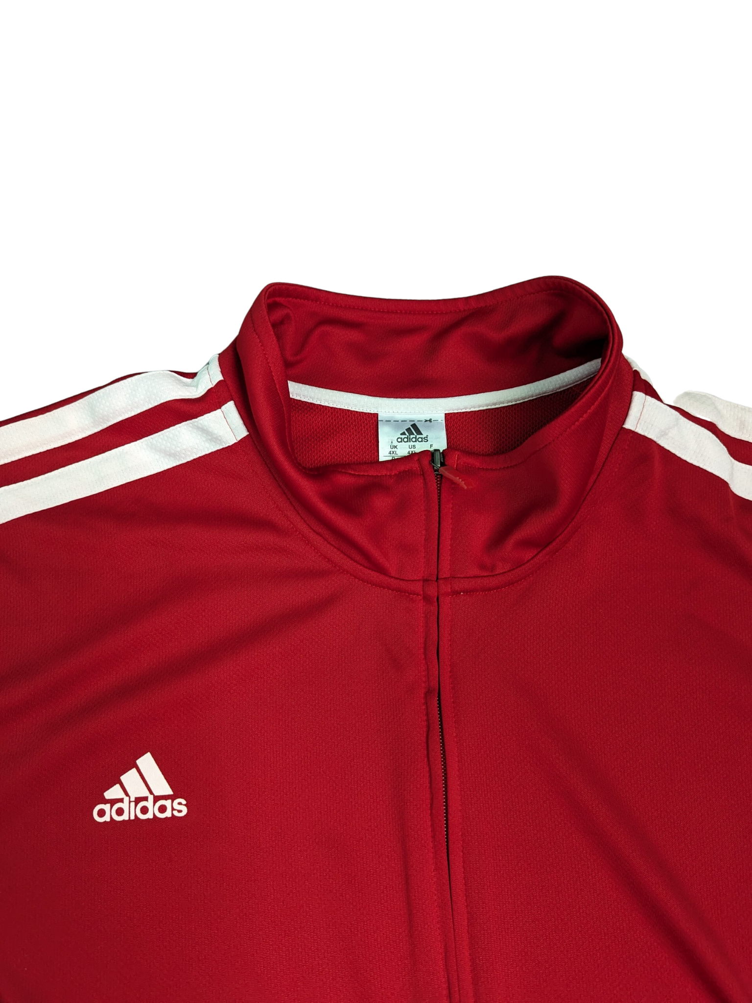 Vintage Classic Adidas Track Jacket 4XLarge - Collar View Zipped Up