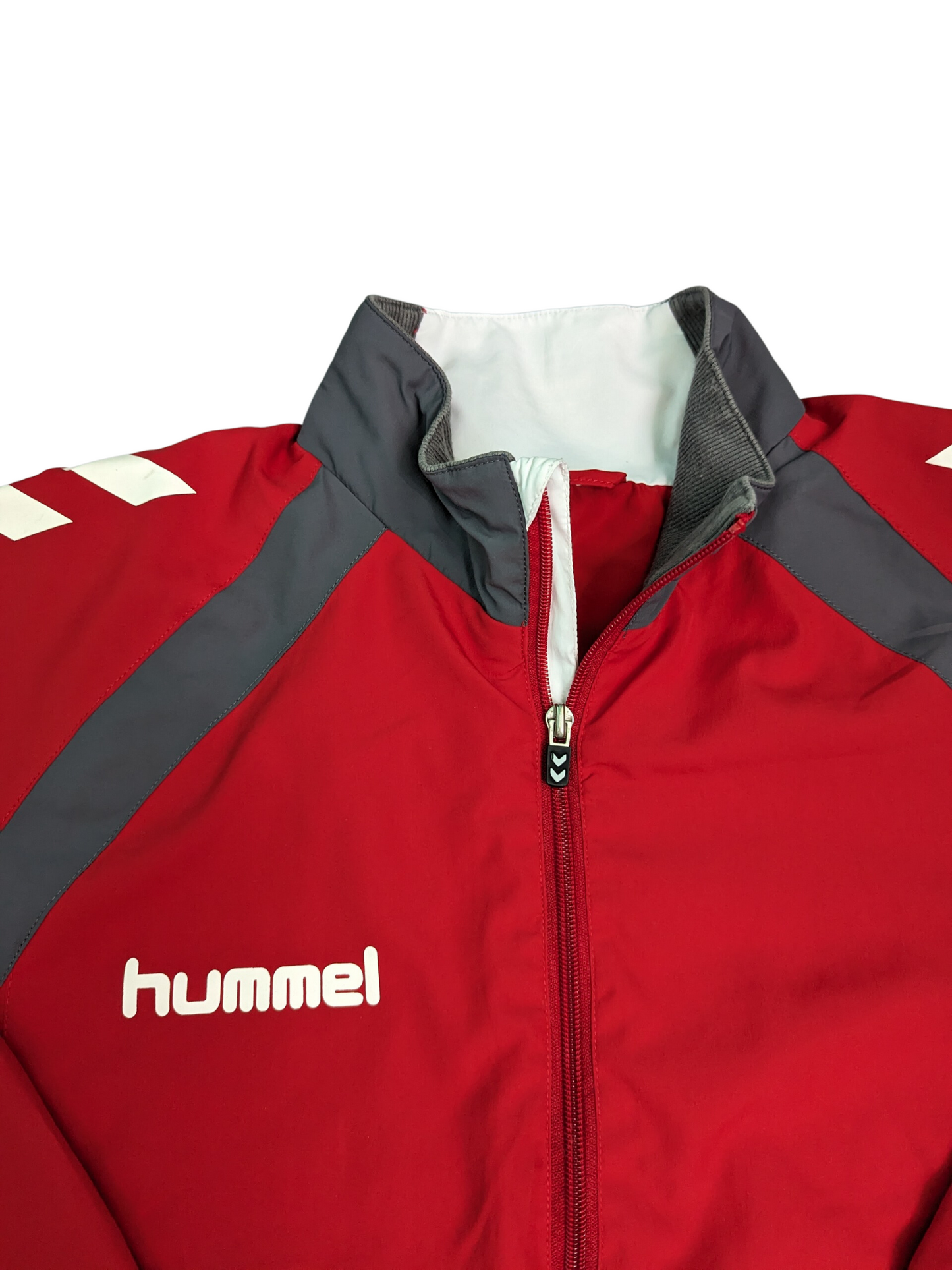 Vintage Hummel Track Jacket Medium - Collar View Zipped Down