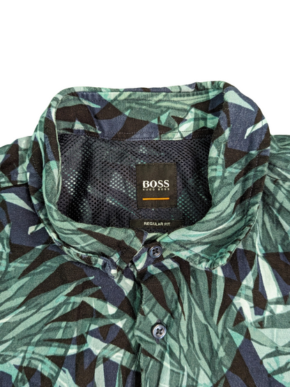 Vintage Hugo Boss Short Sleeve Shirt Large - Collar