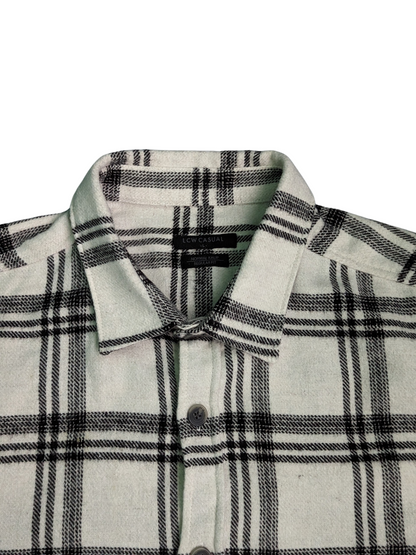 Vintage Plaid Shirt Large - Collar