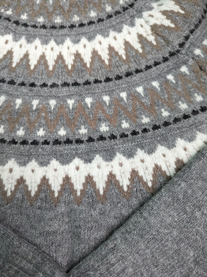 Vintage Icelandic Nordic Wool Sweater Large - Pattern