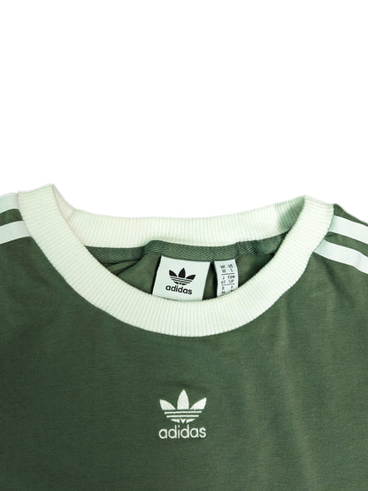 Dark Green Long Sleeve Adidas Sport Sweatshirt - Tag