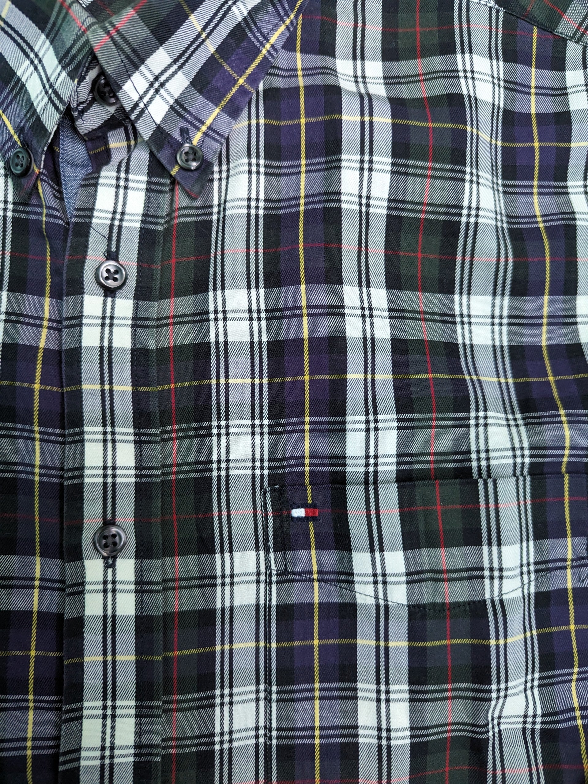 Vintage Plaid Long Sleeve Tommy Hilfiger Shirt - Logo